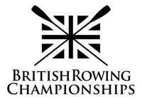Logo for British Rowing Championships featuring crossed oars and a Union Jack design.