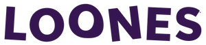 Purple 'LOONES' logo on a white background